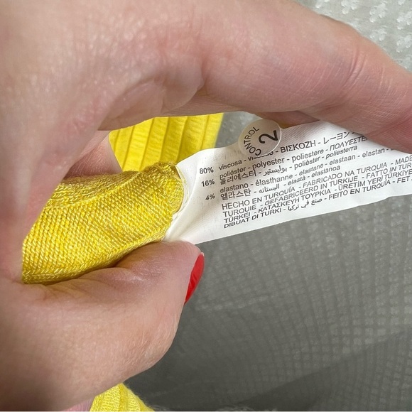 Zara NWT Yellow Sleeveless Ribbed Maxi Dress - Picture 5 of 7